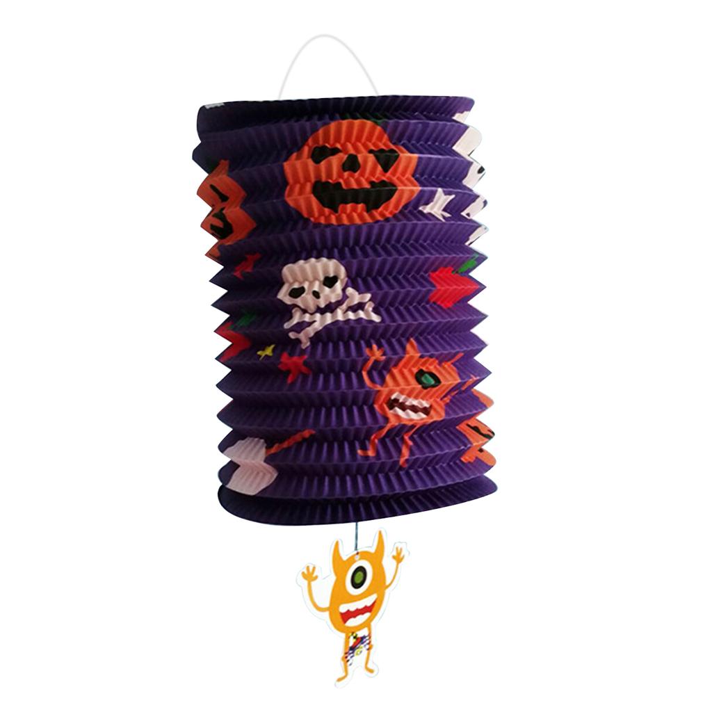 Craft LEDs Paper Hangings Lantern Foldable Decorative Design Festival Decoration for Halloweens