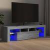 VidaXL TV Stand with LED Lights Sonoma Grey 140x36.5x40 Cm, TV Stand, Media Cabinet, Hi-Fi Cabinet, TV Unit, Unit 822642