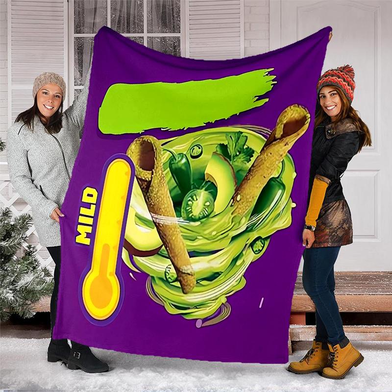 Takis Fuego Theme Printed Blanket - Perfect for Couch, Bed, Travel & Outdoor Use | Machine Washable, Cozy & Durable.