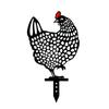 Garden Decoration Outdoor Garden Backyard  Stakes Metal Hen Yard Decor Gift