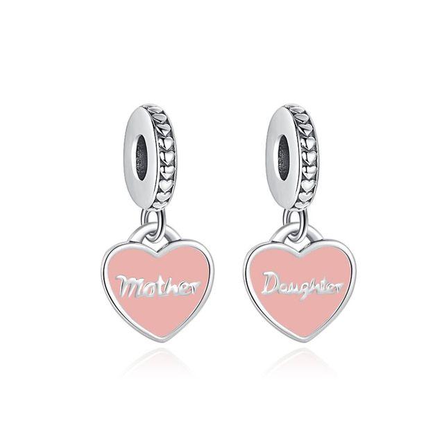 2023 New Mother And Daughter Fasion Bead Fit Original Fasions Charms Silver 925 Bracelet Necklace Diy Trinket Jewelry