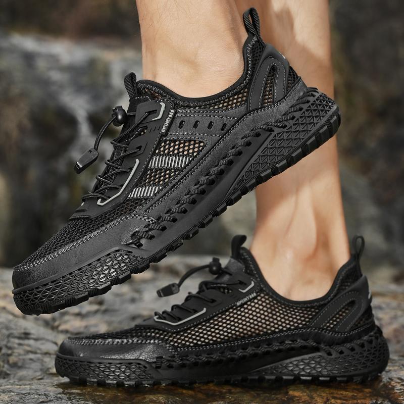 Fashion Italian Brand Men's Outdoor Mesh Casual Shoes High-quality Handmade Soles Men's Hiking Camping Shoes Versatile Summer Sandals