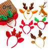 Christmas Headband Antler Decor Hair Hoop Festive Reindeer Design Headgear Women Elastic Comfortable Xmas Hair Accessories