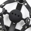 Кожаные Игрушки для Бондажа Открытый Кляп с Силиконовым Шариком Наручники для Бондажа Кляп-Зажим для Зубов Взрослые Секс-Игрушки