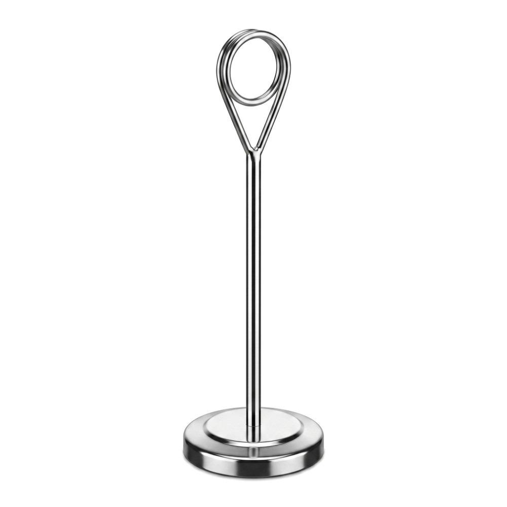 Weighted Non-Slip Base Table Number Holder Stainless Steel Photo Stands Birthday Wedding Party