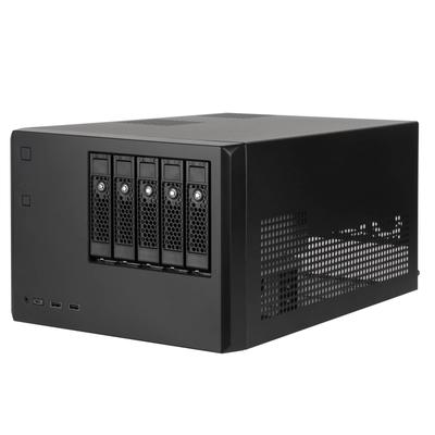 Корпус SilverStone Hot Swap для высокопроизводительного NAS-накопителя с 5 отсеками SAS-12G / SATA-6G SST-CS351 черного///белого цвета