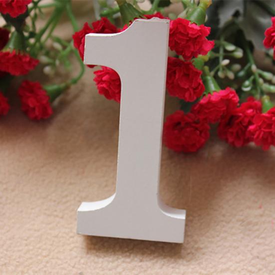 0-9 белые деревянные цифры украшения для свадебной вечеринки отель домашний декор реквизит для фотографий