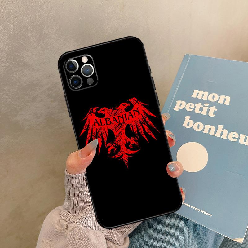Albania Flag Case For iPhone 17 Air 16 15 14 13 11 12 Pro Max 13 mini XR 15 16 Plus 16e Back Cover Shell