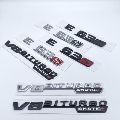 3D глянцевые черные буквы E43 E53 E63 E63S V8 Biturbo 4matic ABS эмблема для Mercedes Benz AMG автомобиля Fender багажник W212 W213 наклейка