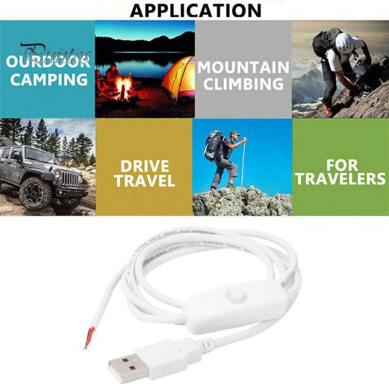 1M USB-кабель питания с выключателем вкл/выкл 2-контактный DIY-провод для зарядки светодиодных лент Электроника Мужской разъем USB 2.0 Тип A