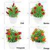 Home Decoration Artificial Plants Bonsai Fruit Tree potted Orange Berries Pomegranate Chili