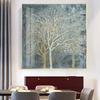 Декоративные картины Сине-белое дерево Современные абстрактные легко повесить клейкие картины Украшения для стен