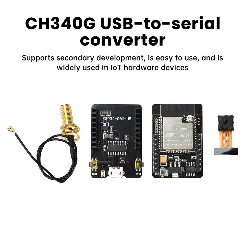 ESP32-CAM WiFi Module 2.4G Antenna ESP32 Serial to WiFi ESP32 CAM Development Board 5V Bluetooth with OV3660 DIY Camera Module
