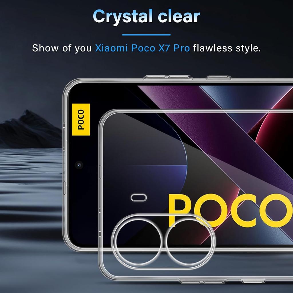 Ультратонкие прозрачные чехлы для телефонов Poco X7 Pro X6 X5 X4 GT X3 NFC Funda для Poco F8 Ultra F7 F6 F5 F4 M5 M6 Pro Защитная крышка