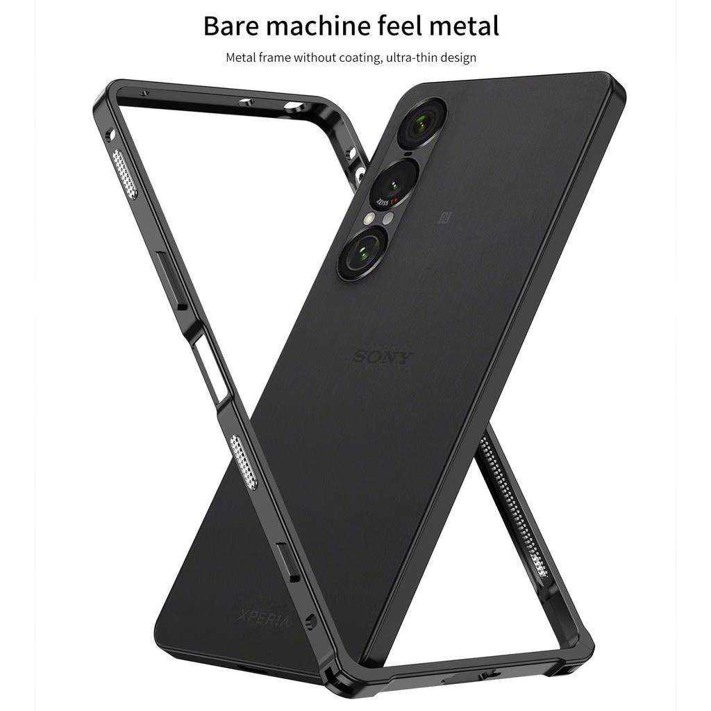 Heat-Dispersing Metal Case with Clasp for Sony Xperia 1VII/1VI - Drop-Proof Supercar Design