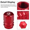 AAAJG1 For Skoda 4pcs Car Logo Wheel Tire Valve Core Cap Auto Styling Accessories Kodiaq Octavia 2 3 Rapid Karoq Fabia Kamiq Superb