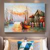 Лодки в гавани картина холст печать настенный художественный постер морской морской пейзаж красочная картина для подарка гостиная домашний декор Cuadros