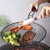 Folding Baking Basket with Wooden Handle Rustproof Heat-Resistant Reusable BBQ Grilling Basket Camping Cooking Grill Accessories