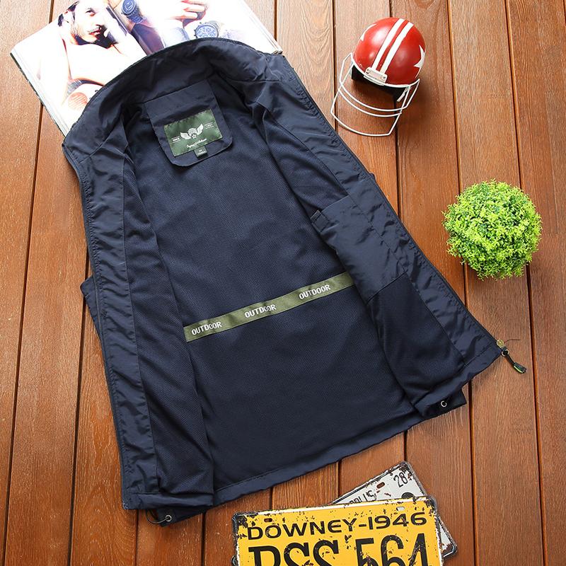 Жилеты мужские тонкие повседневные жилеты мужские жилеты с множеством карманов летняя молния обычный мужской жилет