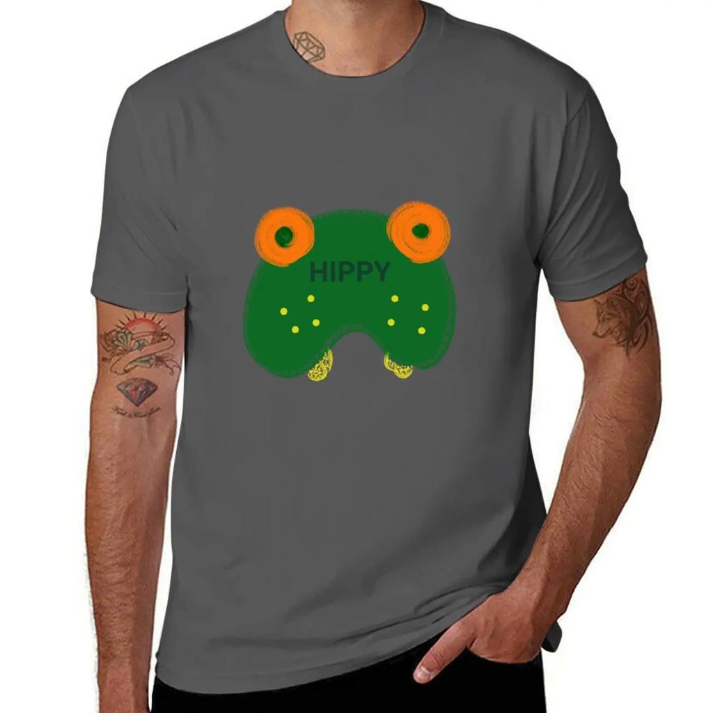 HIPPO HIPPY Футболка графика смешные хиппи одежда черные мужские футболки