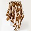 Women’s Scarf: Leopard-print, faux silk, European-style, high-end print, head-wrapping satin, large scarf