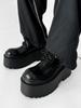 Fashion NEW 2024 Casual Design Men Same Platform Goth Punk Style Lace-up Big Head Muffin Bottom Subcultural Leather Shoes 10cm