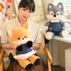 50cm Running Fox Wolf Plush Toys Cartoon Stuffed Animal Lovely Soft Cuddly Baby Plushie Doll Toy for Girls Gift Decor