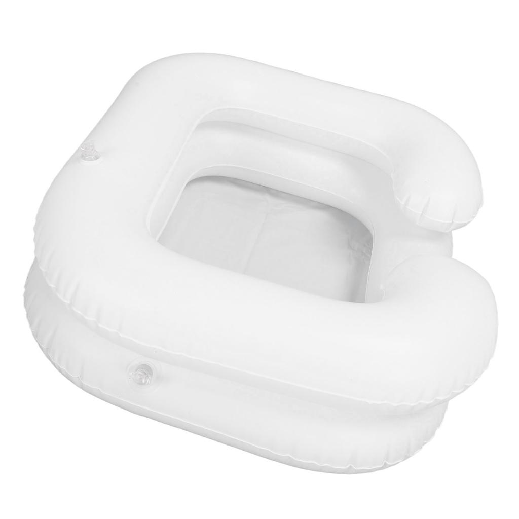 Прикроватная раковина для мытья волос из ПВХ с надувным шлангом для слива длиной 3,3 фута для пожилых людей с ограниченными возможностями