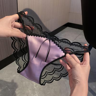 Женские летние сексуальные кружевные атласные удобные дышащие треугольные трусики
