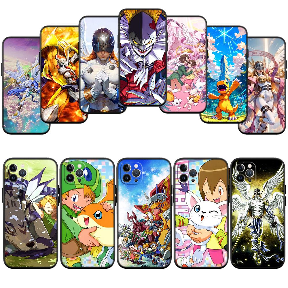 Angel D-Digimons New High-End Shell Phone Case for iPhone 16 15 14 13 12 Pro Max Plus Mini
