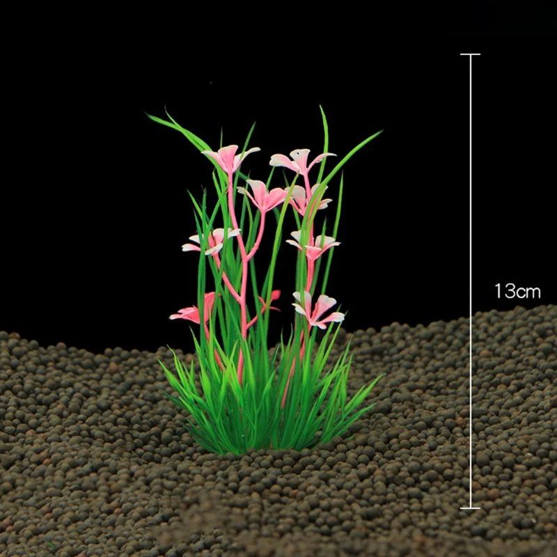 Underwater Artificial Plant Aquatic Ornaments Lifelike Simulation Flower Plants For Aquarium Fishbowl Landscaping Decoration