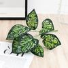 1 Branch Chic Artificial Plant Flexible Eye-catching Plastic Decorative Realistic Fake Leaves Stem Party Supplies