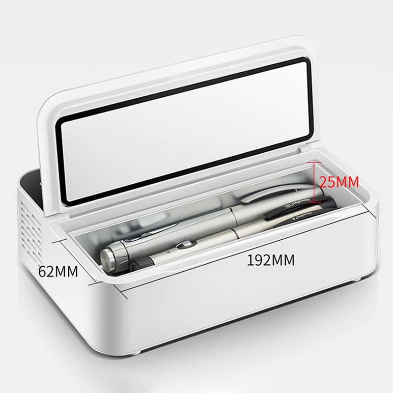 0~18 Градусов Диабетический Портативный Дорожный Холодильник Интеллектуальный Контроль Температуры Охладитель Инсулина Перезаряжаемый Медицинский Термоконтейнер