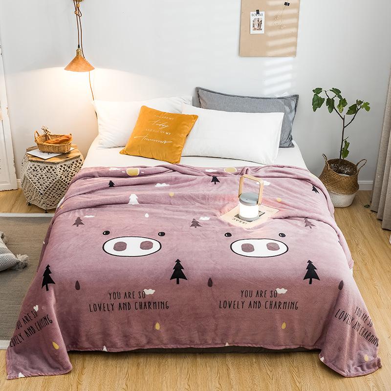 Falai Fleece Blanket Micro Plush Fleece Flannel Blanket Super Soft Warm Solid Throw Rug Sofa Bedding