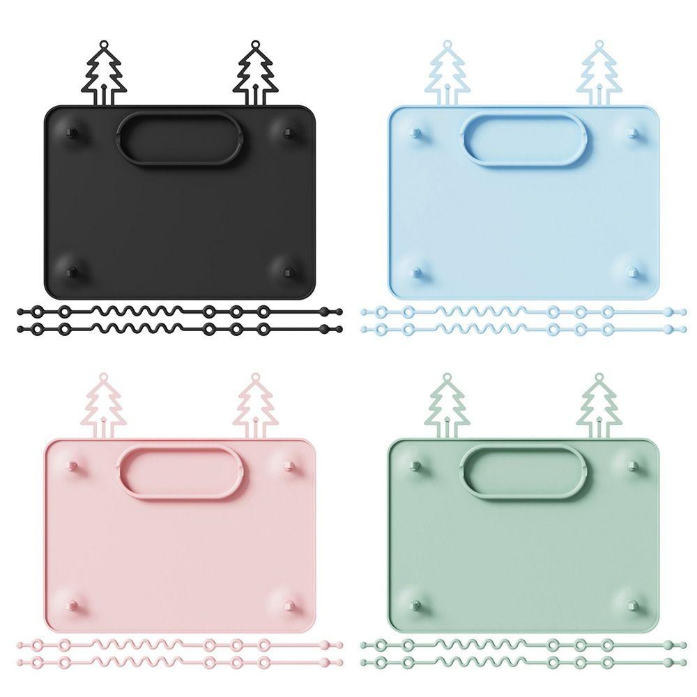 with 2 Straps Baby Placemats Silicone Baby Plates High Quality Suction Plates  for Infants Toddlers