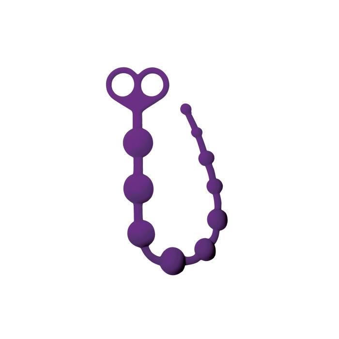 Perles Anales - Virgite - 10 Balles - Violet - Stimulation Anale Optimale