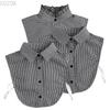 Ins Fake Collar Plaid Shirt Detachable Collars Solid Shirt Womens Dickie Collar White Girls Top Clothes Dickey Collar For Women