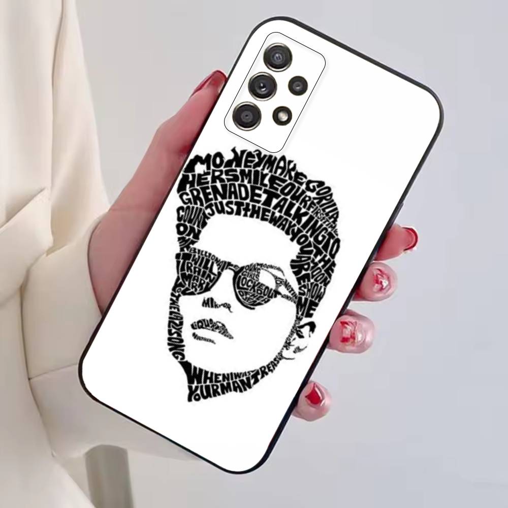 Чехол для телефона певца Бруно Марса Для Samsung S25,S24,S21,S22,S23,S30,Ultra,S20,Plus,Fe,Lite,Note,10, Черный чехол