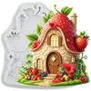 Клубничный домик силиконовые формы клубничная форма для мастики инструменты для украшения торта топпер для кекса конфета шоколад форма для гампасты