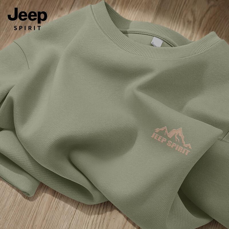 JEEP SPIRIT Men's 2025 Round Neck Loose Fit Sweatshirt