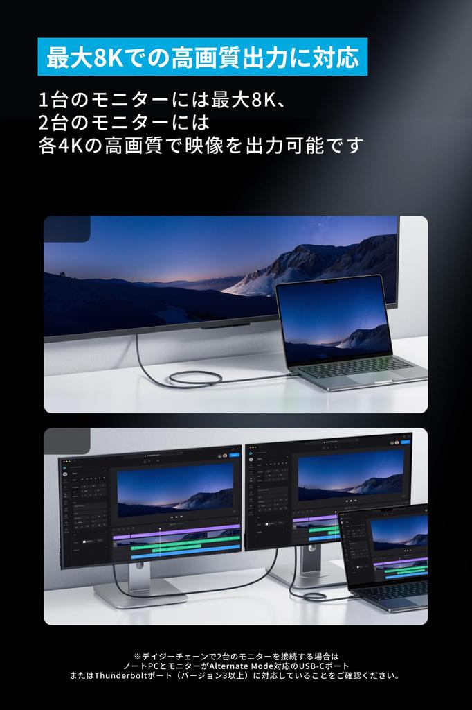 Кабель Anker Prime Thunderbolt 4 черный USB-C и USB-C (240 Вт, 40 Гбит/с) 1.0м