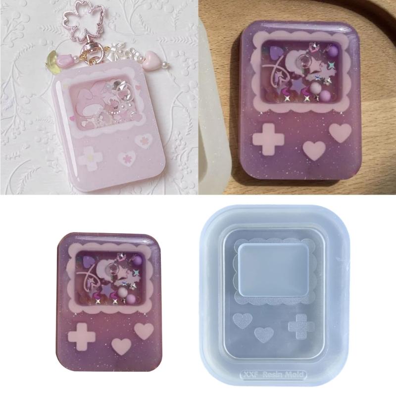 Quicksand Ornaments Silicone Mold Resin Casting Hollow Shaking Cup Mould Keyring Crystal Making Hanging Pendant Jewelry