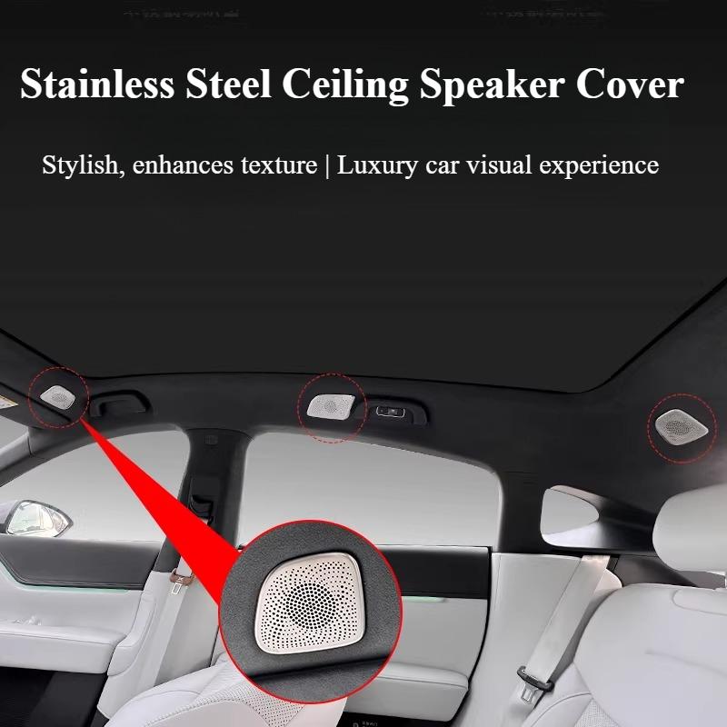 For XPeng G6 2025 Stainless Steel Speaker Cover Car Audio Speaker Protector Trim