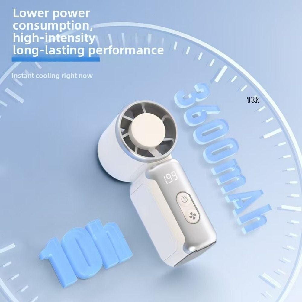 USB Rechargeable Cooling Fan Adjustable Speeds Small Electric Fan Pocket Fan Turbo Fan  Travel