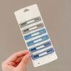 6Pcs Girl Hairpin Matte Color Rectangular Hair Clips Stable Non-Slip BB Clip Face Slimming Versatile Hair Styling