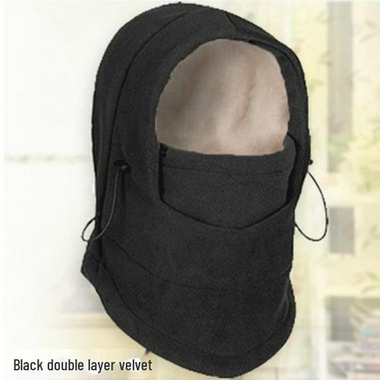 Зимняя ветрозащитная флисовая велосипедная шапка и лыжная маска