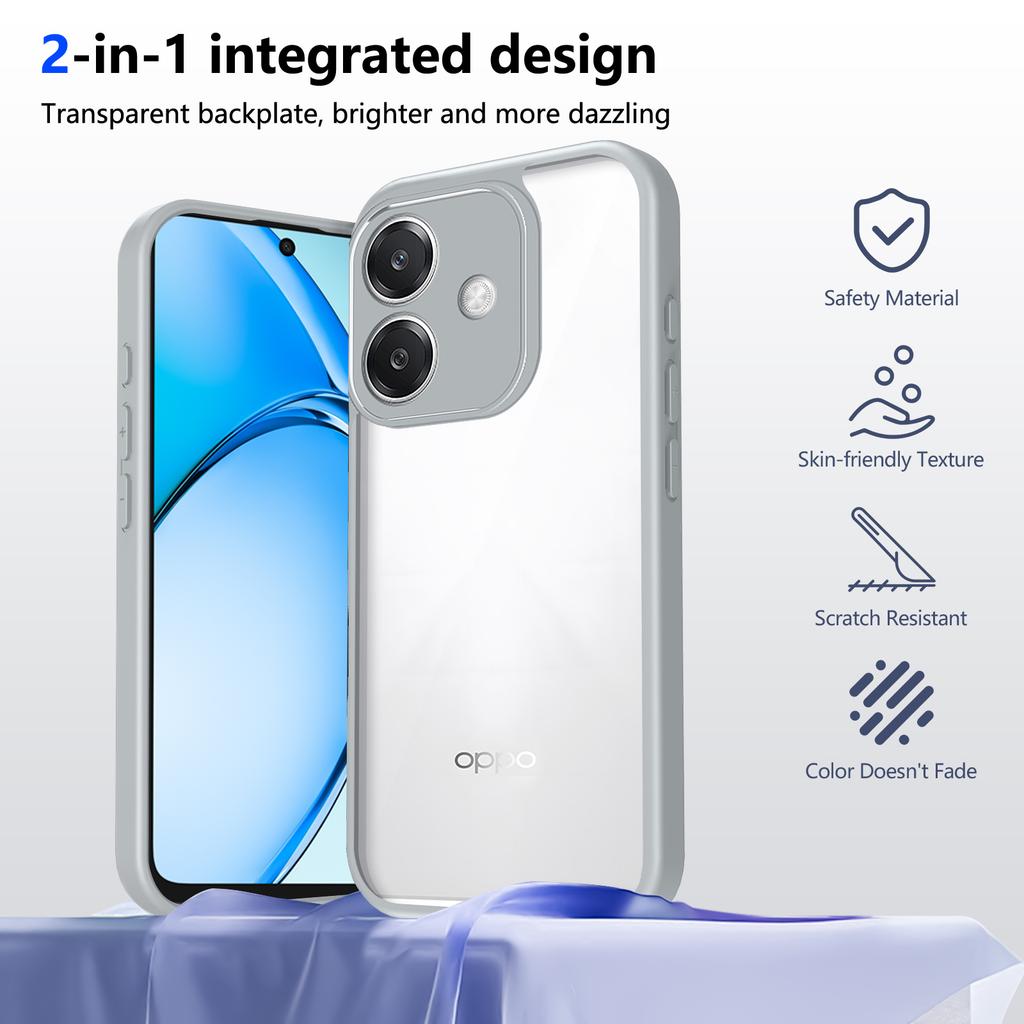 EUCAGR Чехол для Oppo A3X 4G с воздушными подушками, противоударный силиконовый бампер, прозрачная матовая задняя крышка, жесткий чехол для телефона для Oppo A3X