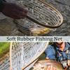 1Pc Fishing Tool Trout Catch Fishes Catching Wooden Handle Landing Net Release Net Saltwater Fly Fishing Rubber Mesh