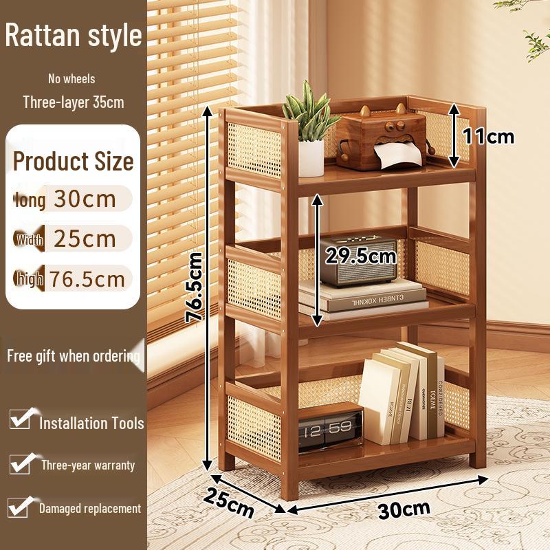 Многоярусная мобильная стойка для хранения: Напольная, многофункциональная тележка для гостиной и предметов домашнего обихода.