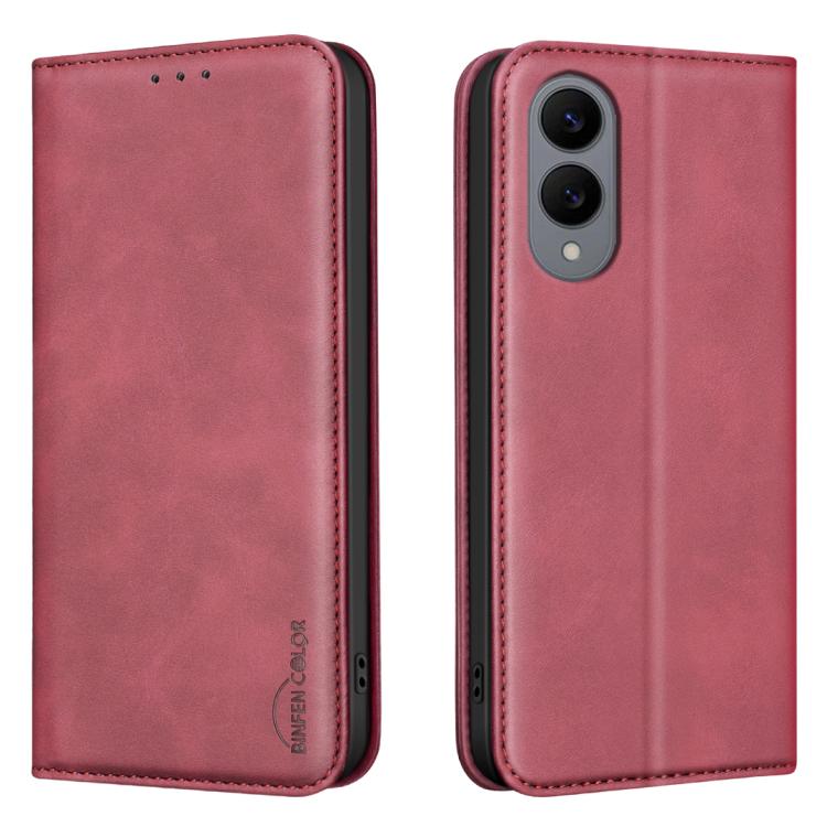 BINFEN COLOR Calfskin Texture Magnetic RFID Vegan Leather Phone Case